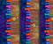 Colorful Cats On A Fence 11" Stripe NICK-CD1486 MULTI from Timeless Treasures by the yard